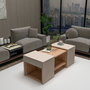 Hanah Home Sartos - Juego de mesa de centro y mesas auxiliares, Pino Atlántico y Beige